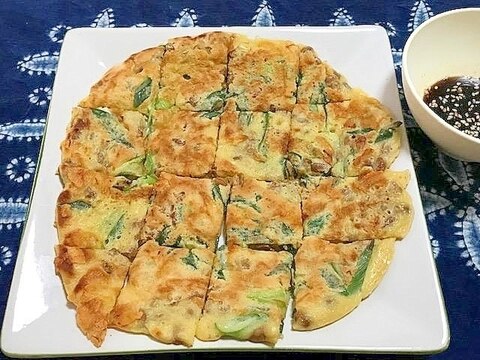 チーズ納豆チヂミ